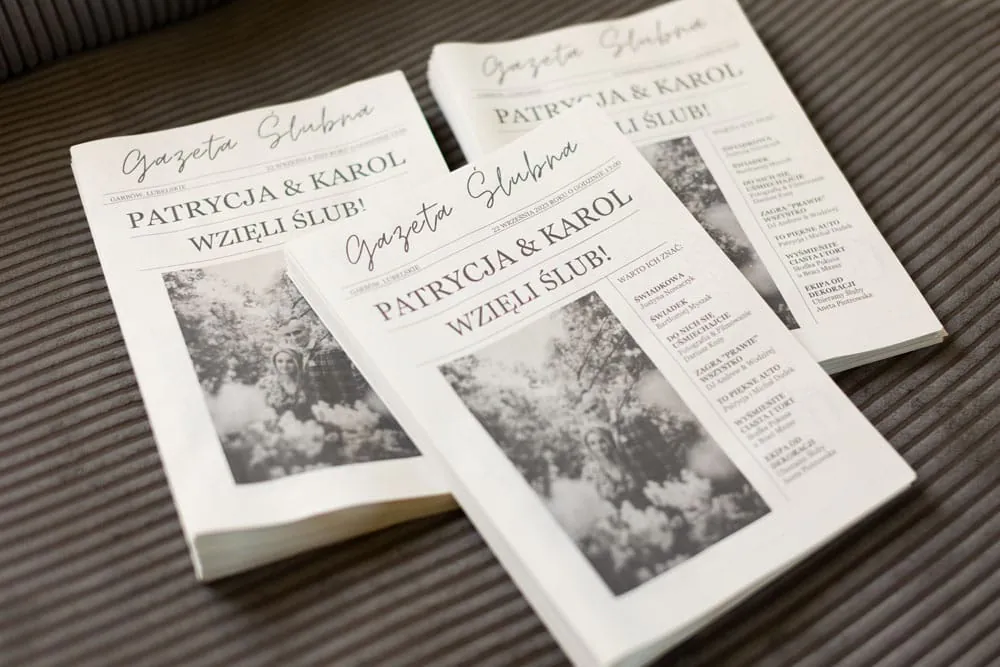 Gazeta weselna druk