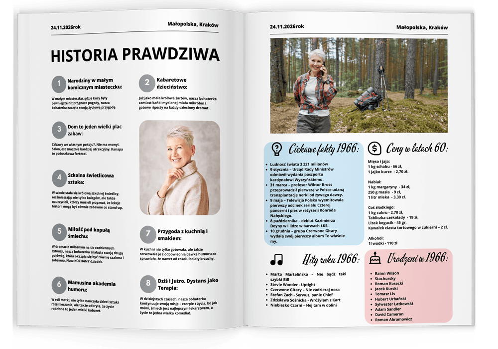 Gazeta na urodziny 40 - 70+